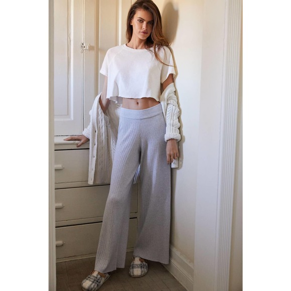 NEW Anthropologie Daily Practice Grey Wide-Leg Lounge Pants - Various - Picture 4 of 10